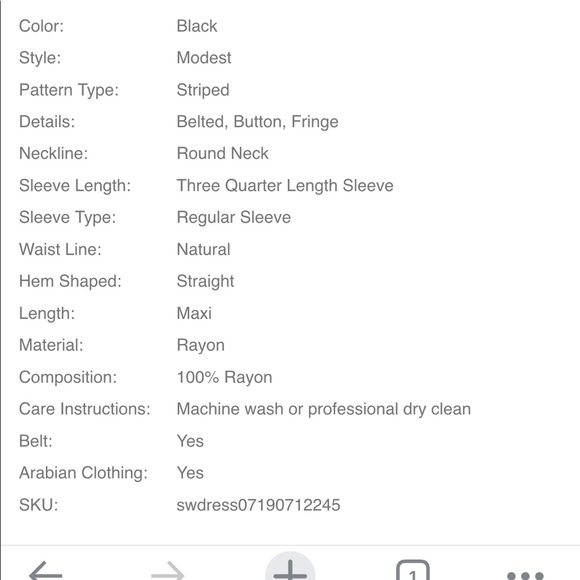 Striped with Tassle Sleeves Dress - Picture 3 of 5